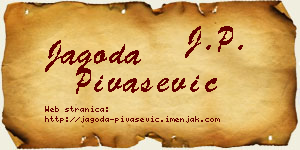 Jagoda Pivašević vizit kartica